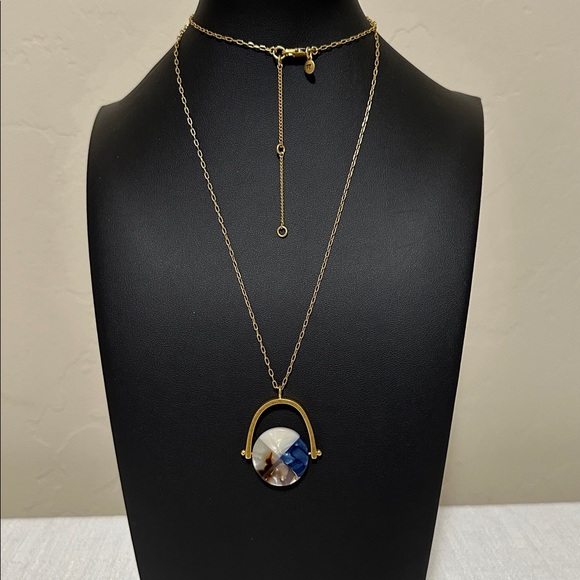 Madewell Color-block Acetate Spinning Disc Pendant Necklace - Picture 8 of 11